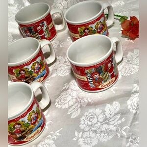 Vintage Campbell’s Kids Mug Set of 5 Retro Coffee Cups